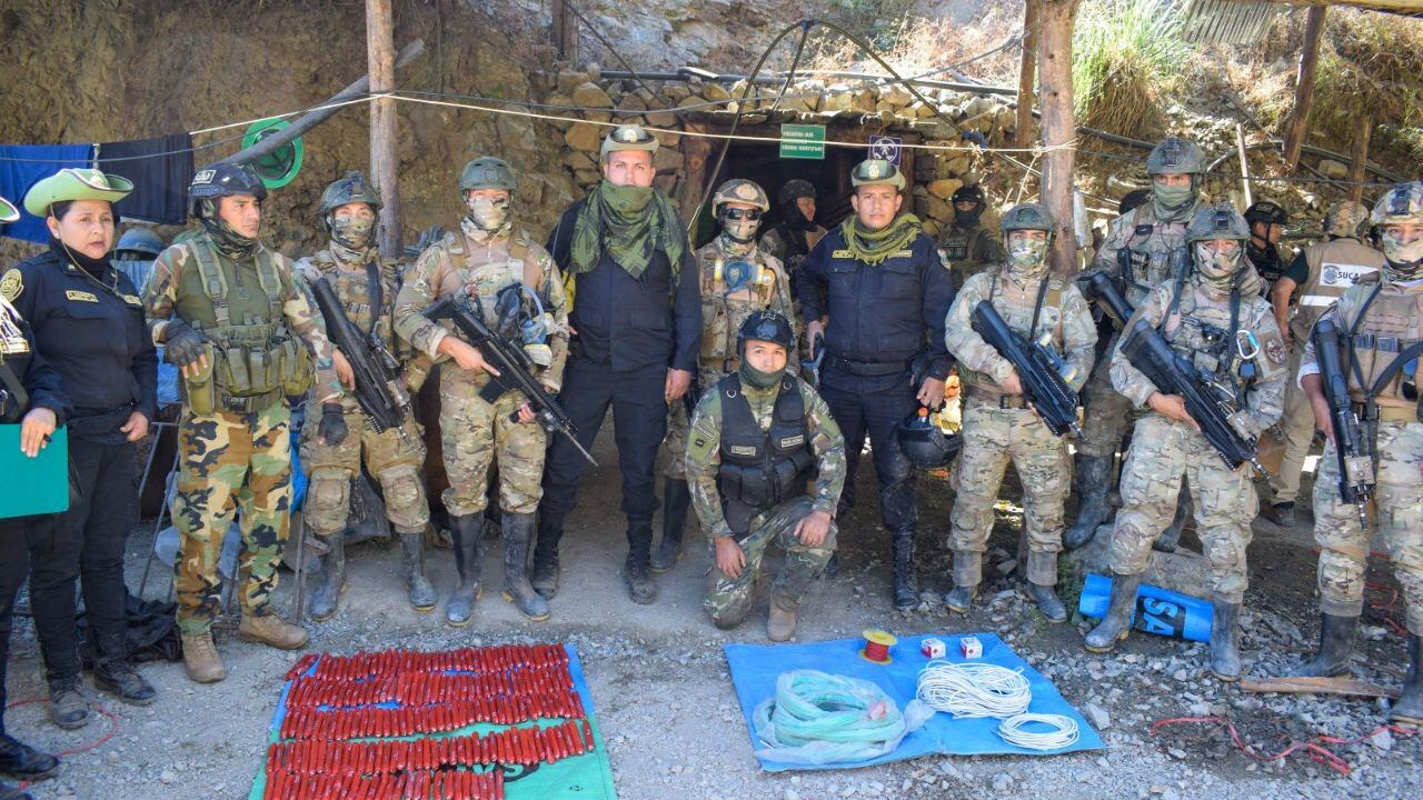 El Comando Unificado Pataz intervino una bocamina en el sector La Quinta, en donde ejecutaban la minería ilícita.