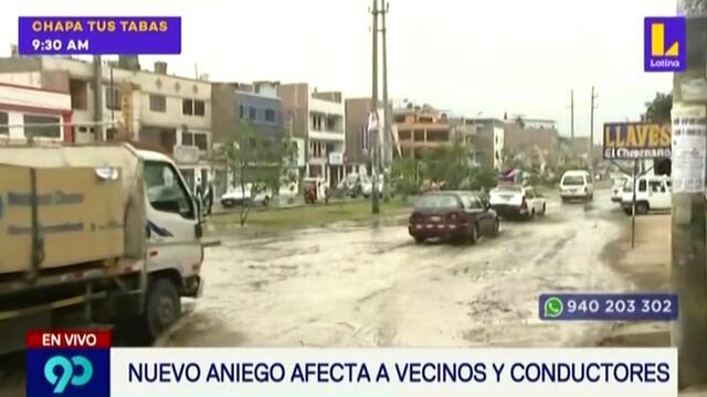 San Juan de Lurigancho: controlan fuga de agua en avenida Santa Rosa (VIDEO)