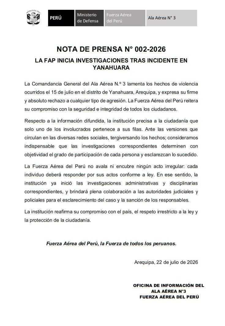 La FAP inició la investigación administrativa y disciplinaria por agresión