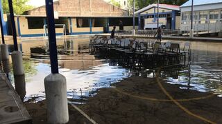 Sullana: Lluvia inunda colegio y director pide ayuda a las autoridades
