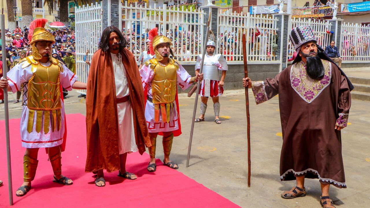 La Capital de la Fe volvió a convertirse en una de las ciudades liberteñas más visitadas en Viernes Santo. Escenificación recordó la pasión de Cristo. (Foto: Municipalidad Provincial de Otuzco)