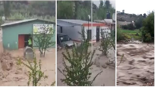Río ​Moquegua se desborda y afecta comisaría, viviendas y calles (VIDEOS)