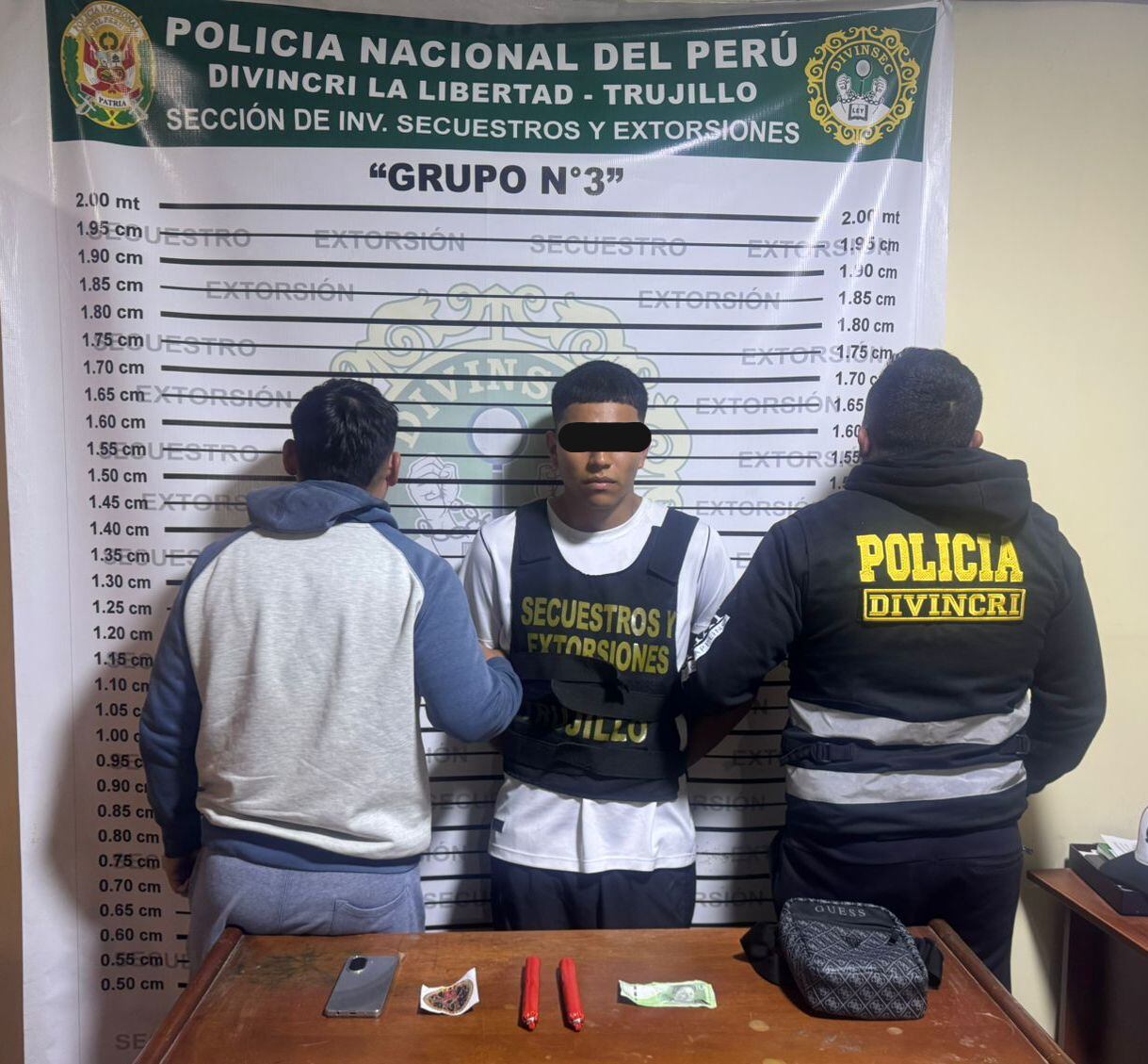 Abel Núñez Maldonado fue detenido cuando recogía el dinero que le exigían a la víctima. El mencionado recibió siete meses de prisión preventiva.