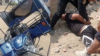 Chiclayo: detienen a sujeto acusado de robar una mototaxi tras golpear al conductor