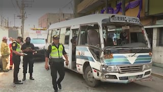 Rímac: choque entre buses deja 20 heridos tras presunta competencia por pasajeros