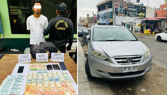 Policías de Grupo Terna detuvieron a un joven y recuperaron el dinero sustraído de un vehículo chileno