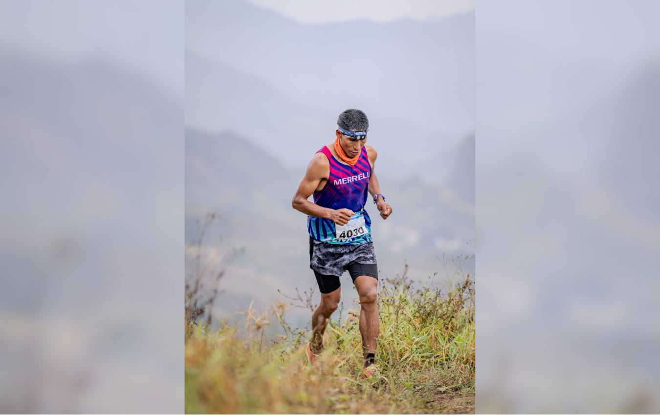 Arequipeño José Manuel Quispe se alista para la carrera de montaña Canchaque Trail Fest en Piura. Foto: Canchaque Trail Fest.