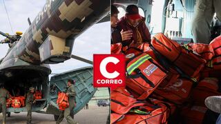 Huaicos en Arequipa: Llevan ayuda humanitaria para población afectada de Tomepampa y Alca en un helicóptero