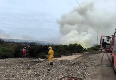 Arequipa: Incendio forestal en la zona “La Aviación” genera densa humareda en Islay