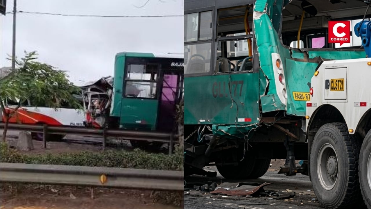 Puente Piedra: choque entre bus de VIPUSA y cúster de Los Anconeros deja ocho heridos en Panamericana Norte. Composición: Diario Correo.