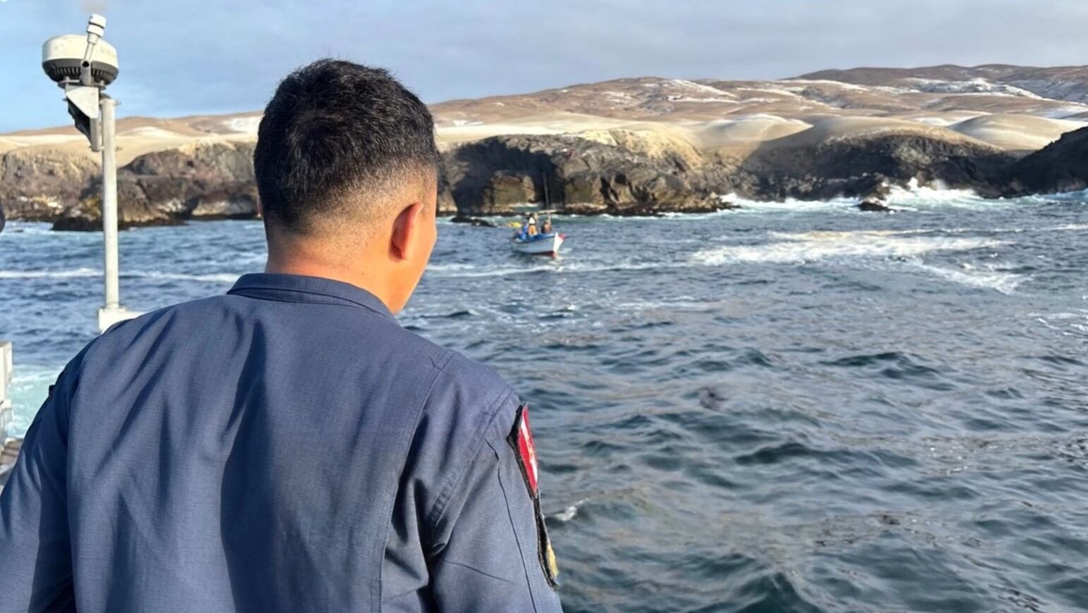 Búsqueda en el mar de Matarani. Foto: difusión.