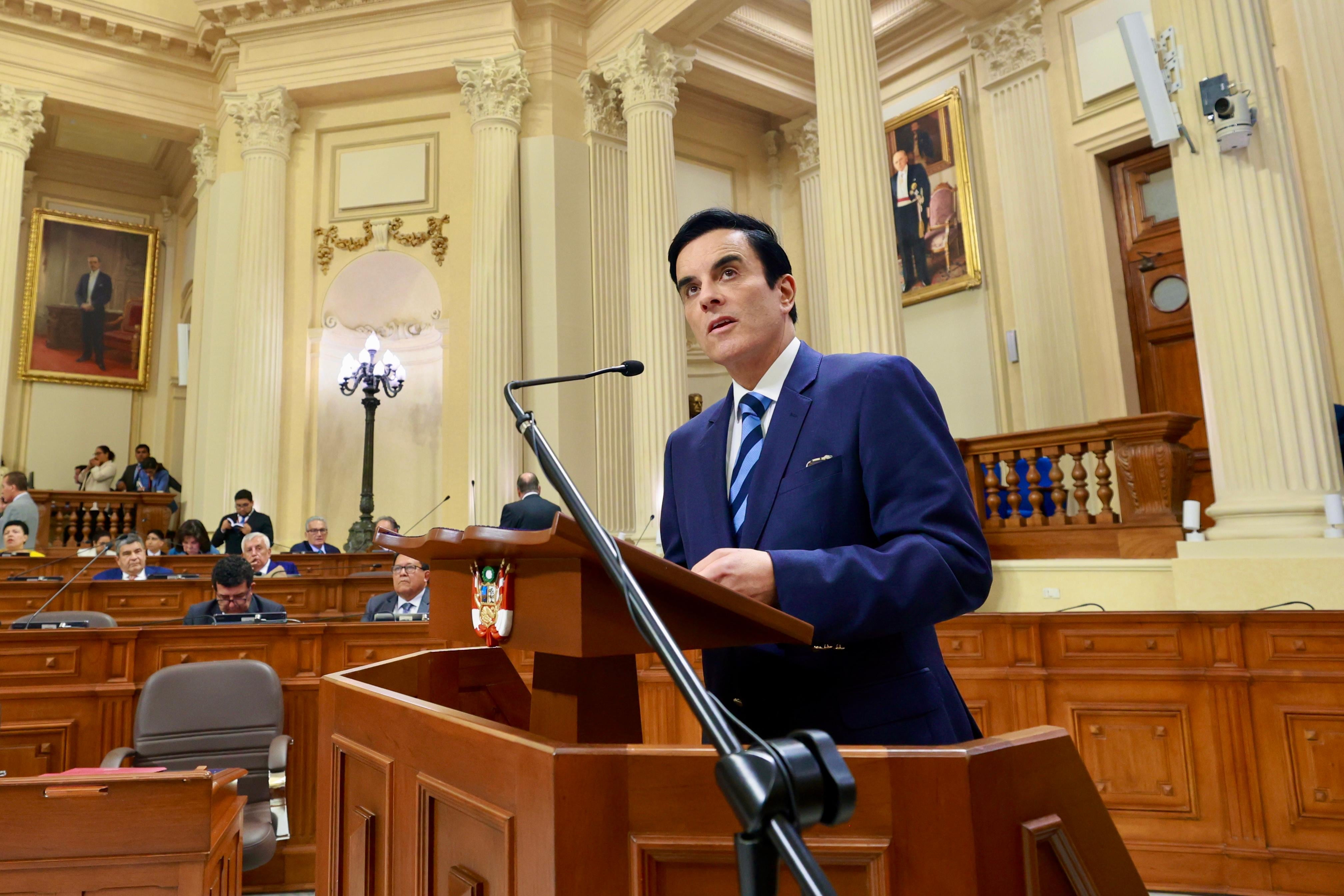 El ministro de Relaciones Exteriores señaló que la incorporación del Perú busca fortalecer la cooperación internacional en seguridad y combatir a las organizaciones criminales.FOTO: CONGRESO