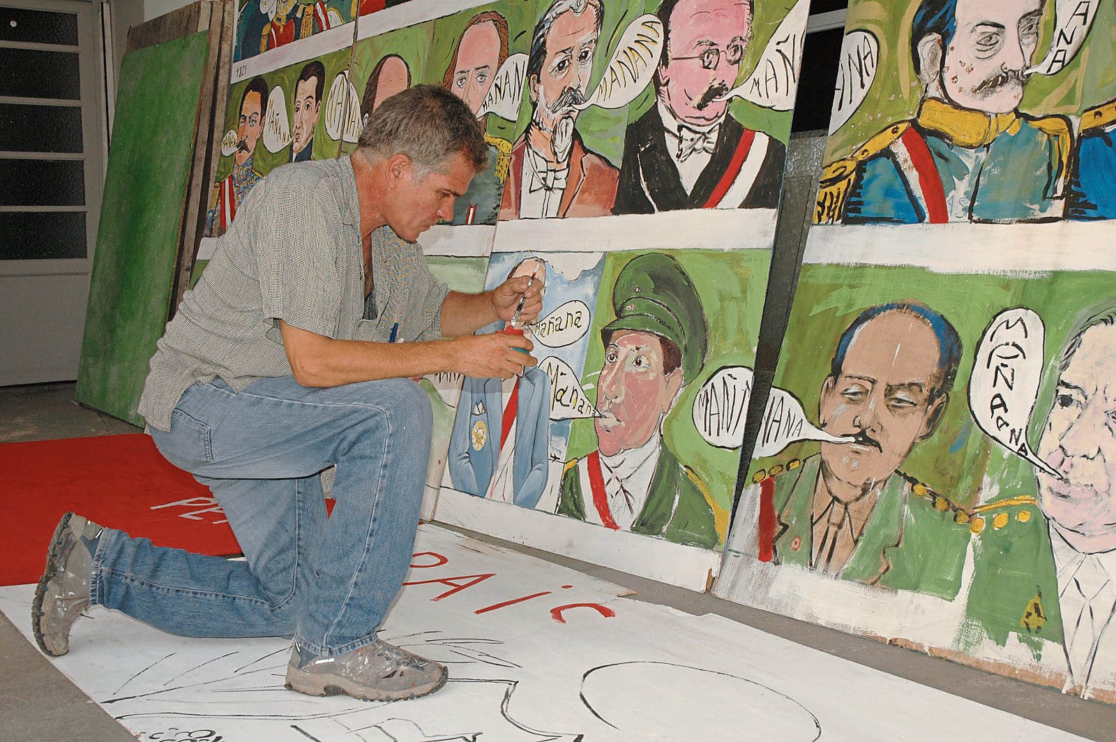Destacado artista peruano, Juan Javier Salazar, refleja de manera irónica la realidad nacional. Foto: GEC.