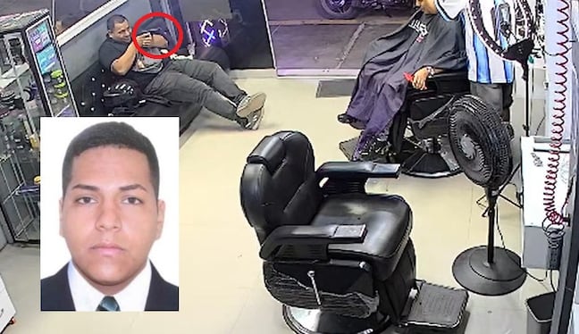 En video de seguridad se aprecia el instante que de la nada saca su arma y apunta.