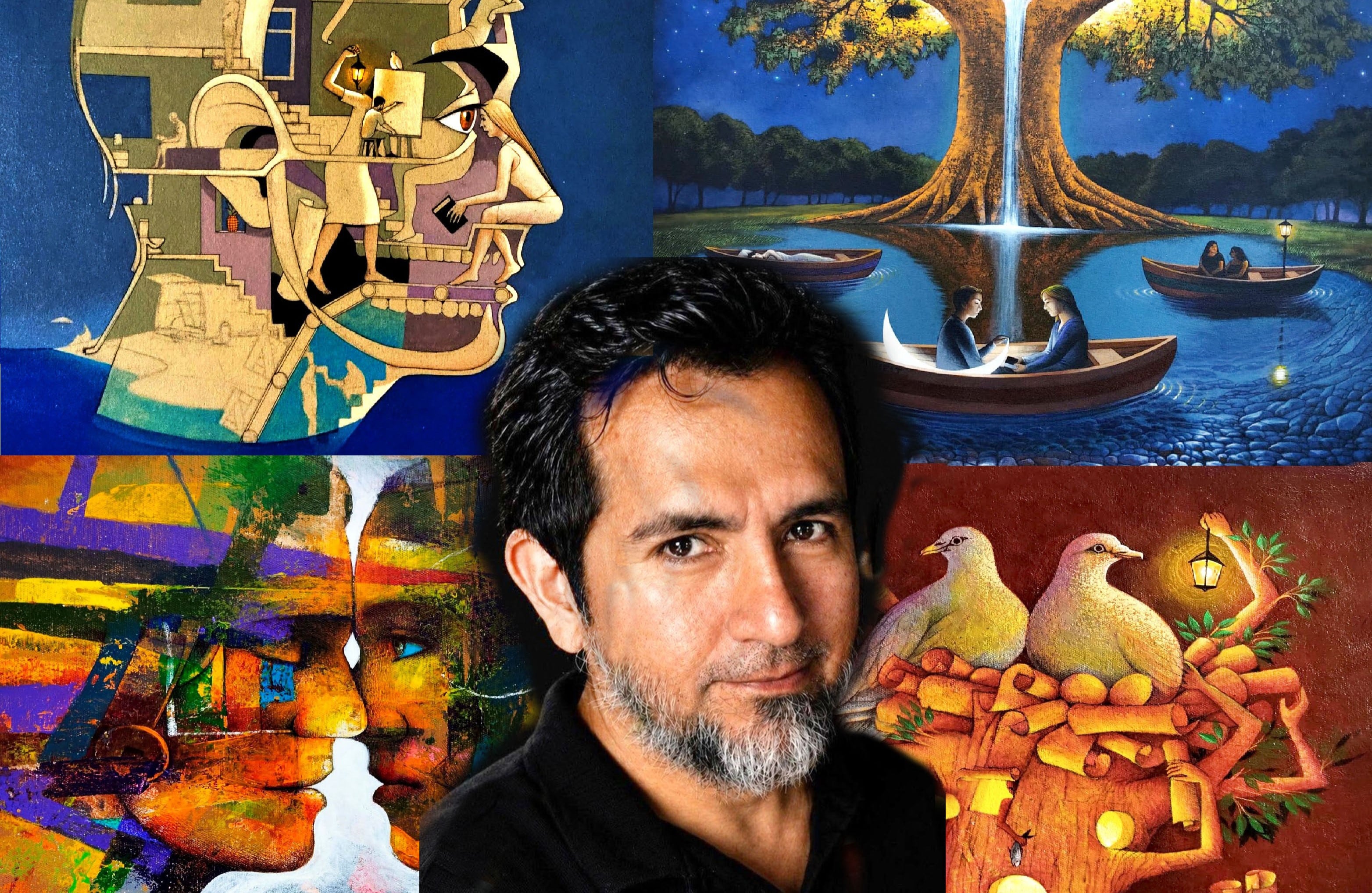 Artista piurano lleva su muestra del surrealismo simbólico, a Trujillo.