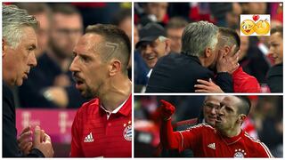 Bayern Múnich: Carlo Ancelotti y su curiosa forma de calmar la furia de Ribéry (VIDEOS)