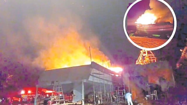 Incendio consumió parte de una embarcación valorizada en medio millón de soles en Piura