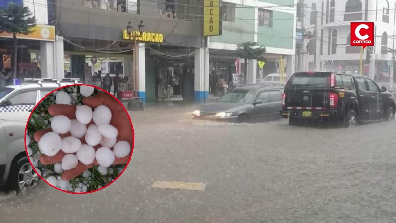 Senamhi alerta lluvias, granizo y nieve en 14 regiones desde este domingo. Composición: Diario Correo.