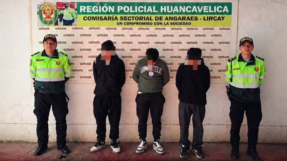 Huancavelica: detienen a tres jóvenes investigados por presunta violación sexual a menor de 15 años