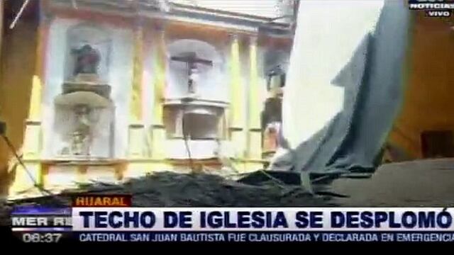 ​Huacho: Techo de catedral San Juan Bautista se desploma tras sismos