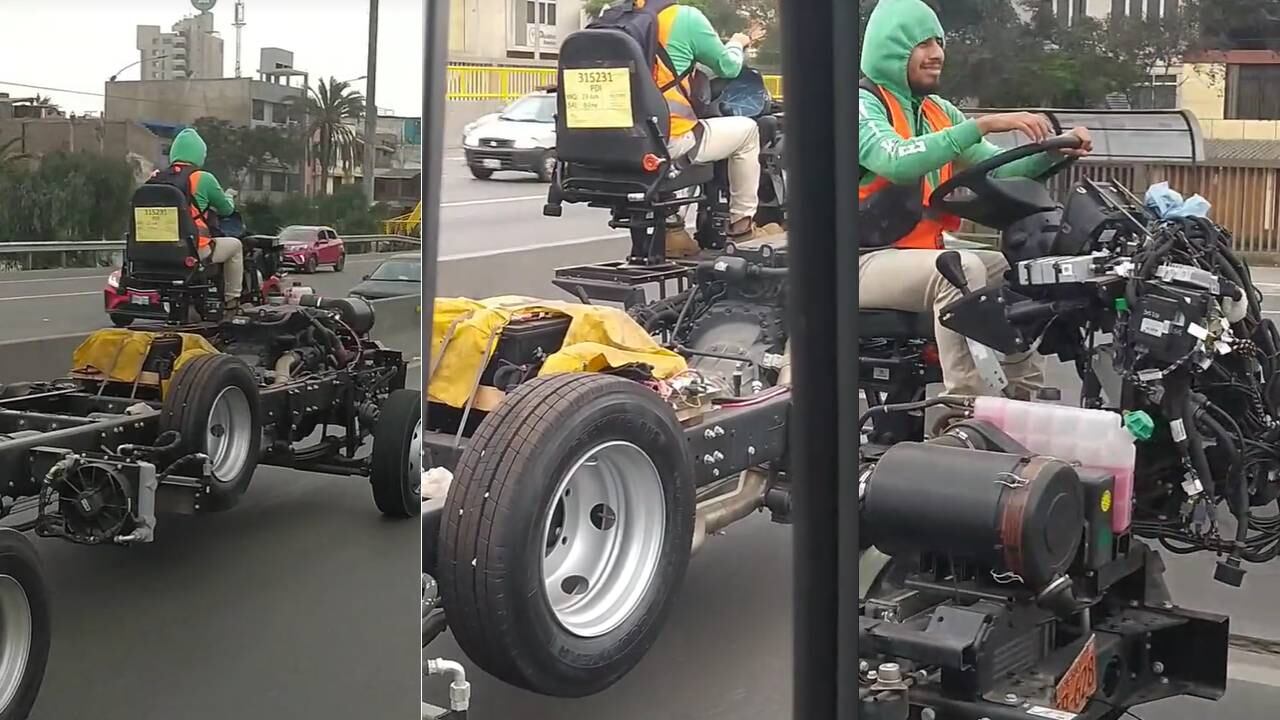Joven maneja un particular auto. (Foto: composición EC)