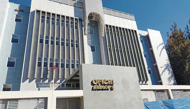 Infraestructura de la Oficina de Criminalística de Arequipa sin avances. (Foto: Álvaro Figueroa/@photo.gec)