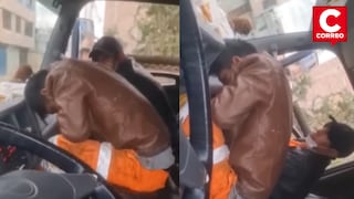 Huancayo: Trabajadores de limpieza son captados en presunto estado de ebriedad en El Tambo