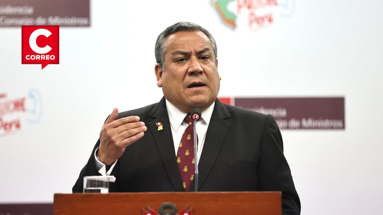 El primer ministro Gustavo Adriánzen se refirió negativa de la bancada parlamentaria de Perú Libre de permitirle explicar la política general del Gobierno, tras anunciar que le negarán el voto de confianza. Foto: PCM