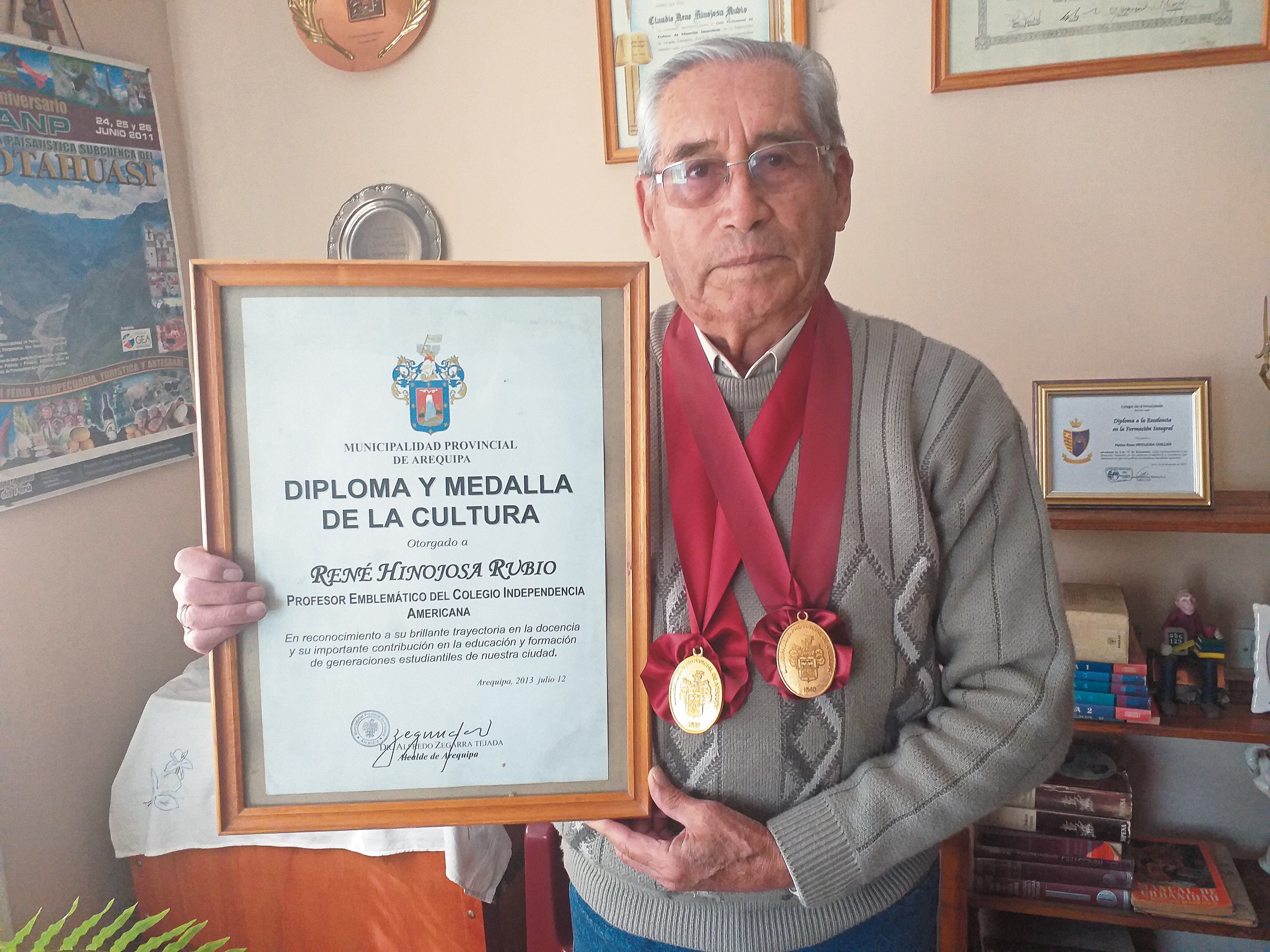 Profesor René Hinojosa Rubio. Foto: cortesía.