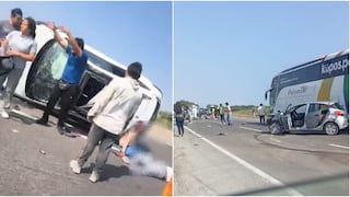 Chincha: brutal accidente de tránsito en la Panamericana Sur deja heridos graves