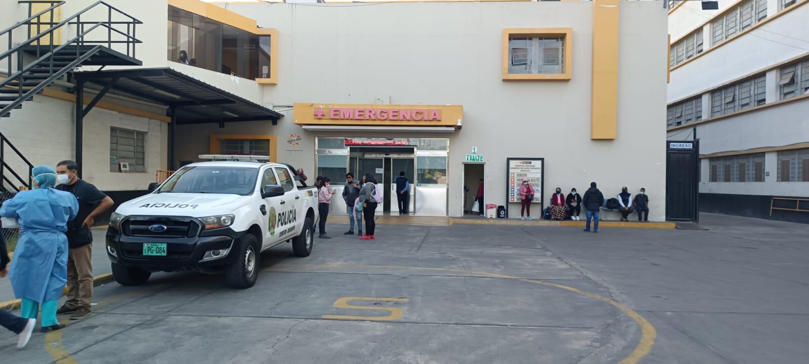 Área de emergencia del hospital Honorio Delgado Espinoza. Foto: GEC.