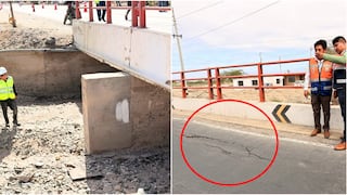 Nasca: cierran el puente Pajonal que presenta severas grietas y está al borde del colapso