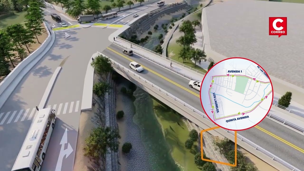 Huachipa: este lunes inicia plan de desvío por construcción del nuevo puente La Capitana. Composición: Diario Correo.