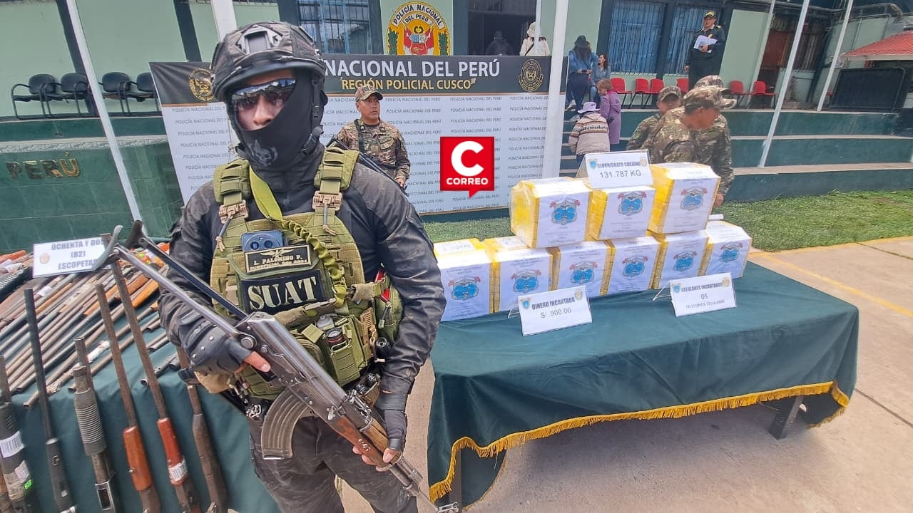 Sujetos trasladaban 131 kilos de cocaína en la tolva de una camioneta en Cusco. Foto: Diario Correo.