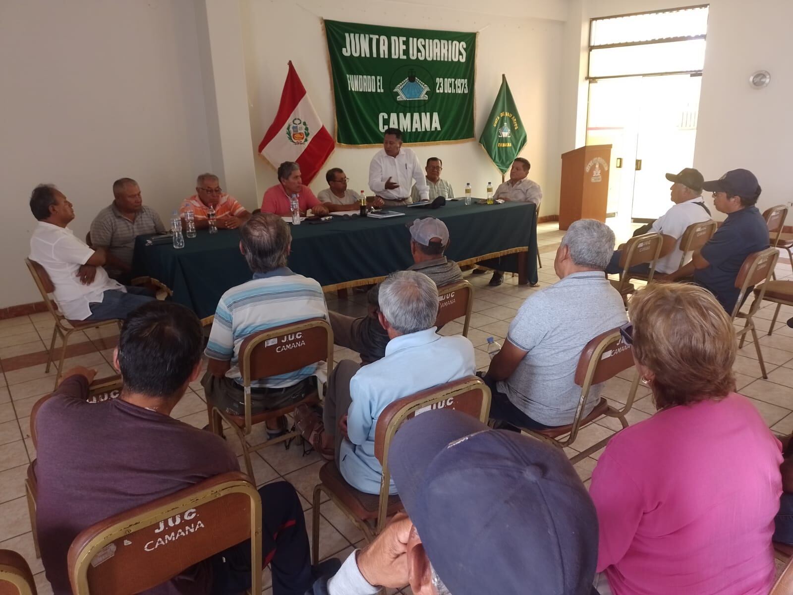 Reunión de emergencia de agricultores de Camaná. Foto: Difusión.