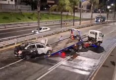 San Borja: pánico en la avenida Javier Prado tras incendiarse un auto en plena vía