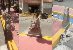 Pisco: malos ciudadanos destruyen las estructuras del boulevard de Túpac Amaru Inca