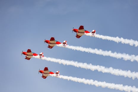FAP inaugura el Festival Aéreo BALP Lima 2026: así fue el espectáculo de los F-16 en Las Palmas