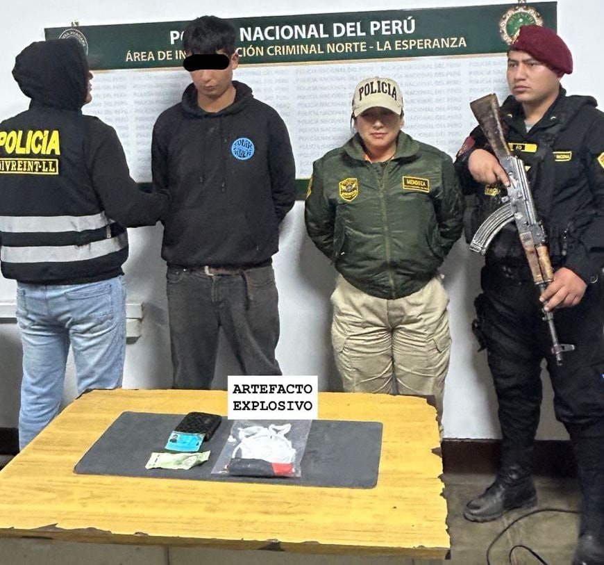 Policía lo intervino en la parte alta del distrito de La Esperanza.