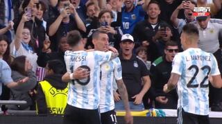 Con asistencia de Lautaro Martínez: gol de Di María para el 2-0 de Argentina vs. Italia (VIDEO)