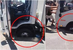 Ica: otro vehículo cae en profundo forado y quedó atrapado en la av. León Arechua