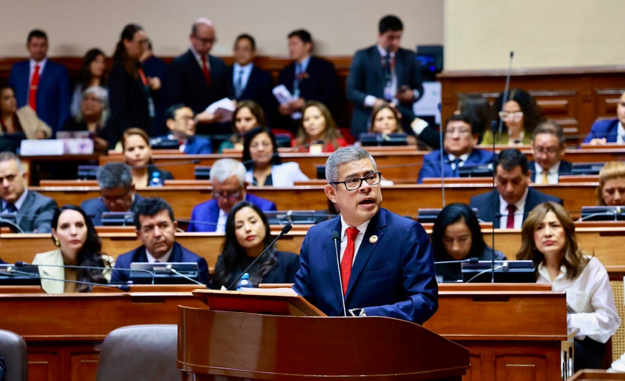 Premier Luis Galarreta asegura que S/15.400 millones estarán orientados a orden público y seguridad. (Fotos: César Campos/@photo.gec - Flickr Congreso)