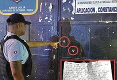 Extorsionadores disparan contra colegio en Piura y dejan mensaje amenazante