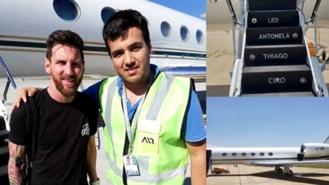 Lionel Messi viaja con jugadores de la selección argentina en su avión privado 