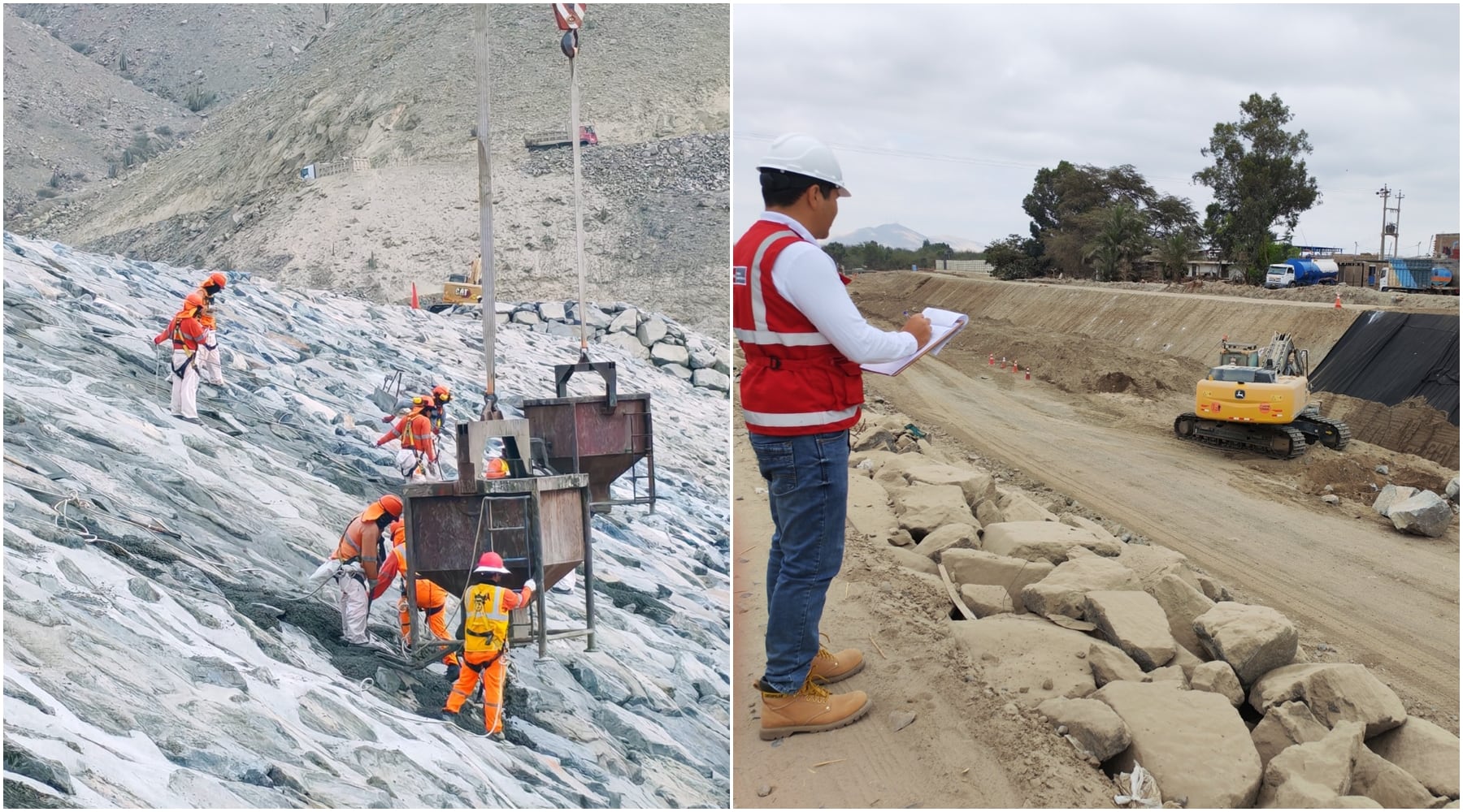 Ica: ANIN culmina cinco diques en quebrada Cansas y acelera trabajos las 24 horas ante El Niño
