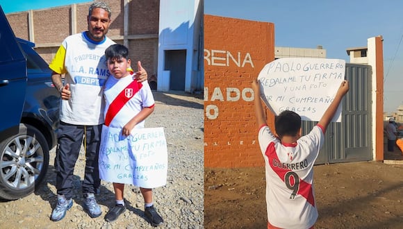 El pequeño de 10 años espero a su ídolo en los exteriores de la Villa Poeta, ubicada en el centro poblado El Milagro. El “9″ lo atendió y le firmó su camiseta.