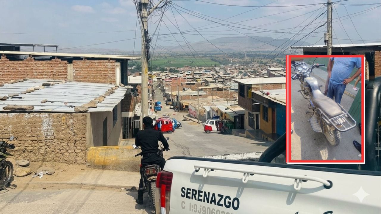 El vehículo fue encontrado abandonado por el jirón Alianza, en el distrito de Chepén. (Foto: Serenazgo en Acción Chepén)