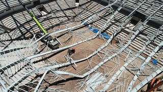 Puno: un muerto y nueve heridos tras caída de estructura metálica en obra del coliseo de Salcedo