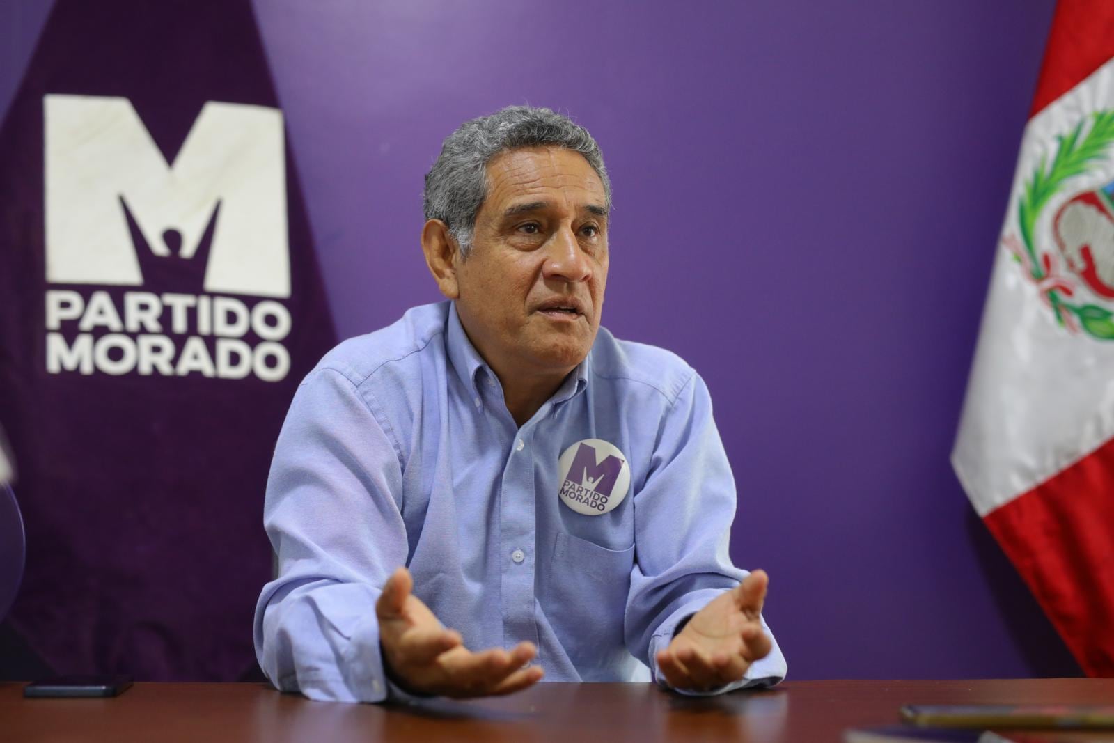 Mesías Guevara fue gobernador regional de Cajamarca y es candidato presidencial del Partido Morado. (Foto: Antonio Melgarejo/GEC)