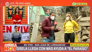 Gisela Valcárcel llevó ayuda a vecinos de un asentamiento humano en San Juan de Lurigancho (VIDEO)